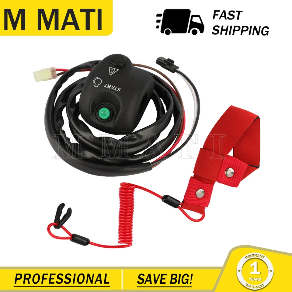Interruptor y cordón Start Stop Kill para Yamaha WaveRunner SUV1200 SV1200 1999-2004 Foto 3 de 4