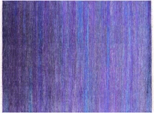 9' 1" X 12' 2" Wool & Silk Super Savannah Gabbeh Rug - Q4068