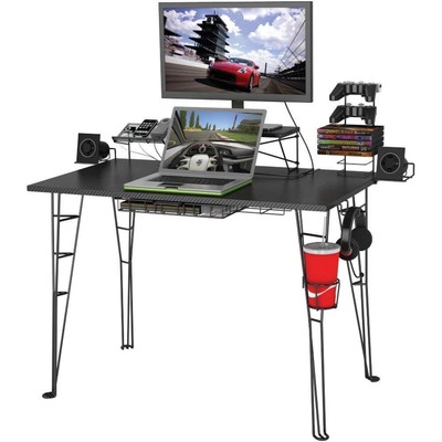 Gaming Desk Pc Table Monitor Stand Console Streaming Setup Wire