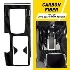 6pcs Carbon Fiber Gear Shift Panel Frame Cover Trim For Honda Accord 2013-17