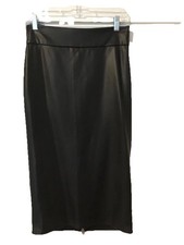 Forever 21 Faux Leather Skirt, knee length, black, small