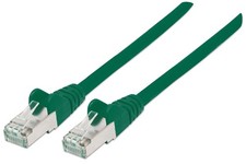 Intellinet Network Patch Cable, Cat6A, 5m, Green, Copper, S/FTP, LSOH / LSZH, PV