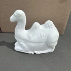 Vintage Milk Glass Vanity Trinket Box in the Form of a Camel Candy Dish