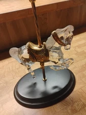 Crystal Prancer by William Denztel III, Carousel Franklin Mint 1990 Vintage
