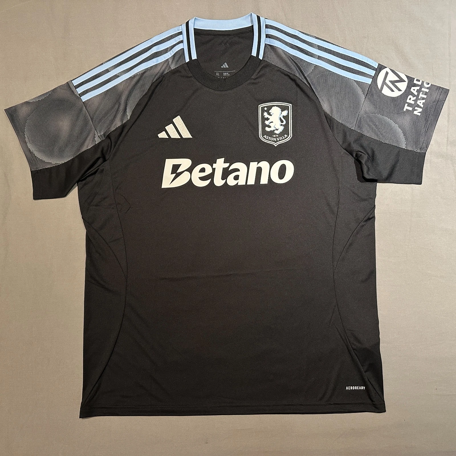 Aston Villa 25/26 Adidas Aeroready Away Secondary Jersey Soccer Premier Black XL