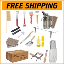 All-in-One Beekeepers Kit: 20 Tools Including Bee Smoker & Gear for Beginners