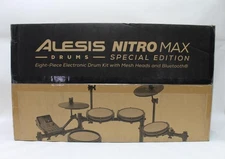 Alesis Nitro Max 8-Piece Electronic Drum Kit w/ Mesh Heads & Bluetooth, Red