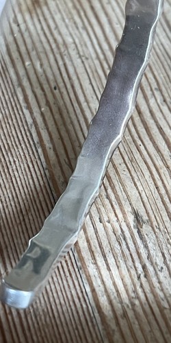 Artisan Lovely Minimalist Design Hand Made Silver 925 Hallmarked Cuff Bracelet - Picture 15 of 16