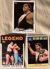x3 Different WWE WWF WRESTLING ANDRE THE GIANT TOPPS CARDS LOT Heritage WF WCW