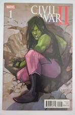 Civil War II #1 She-Hulk Variant 1:10 Phil Noto Cover Marvel Comics 2016