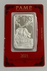 2021 Pamp Lunar Series Year of the Ox 1 oz .999 Fine Silver in Assay Card