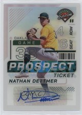 2024 Panini Prospect Edition Silver Prizm Signatures Nathan Dettmer Auto 0u9w