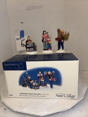 Dept 56 Snow Village Another Man's Treasure Accessories 54976 In Box Set Of 3!