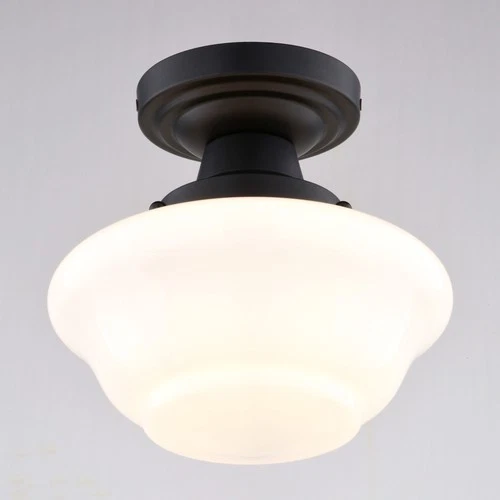 Vaxcel Lighting C0312 9"W Semi-Flush Ceiling Fixture - Black - Picture 3 of 11