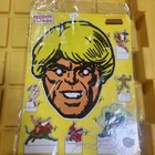 Vintage 1988 MOTU Party Masks He-Man Skeletor Cut-Out Paper Figures H10