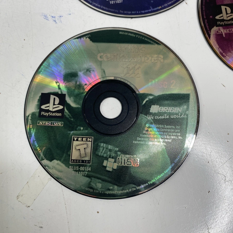 Wing Commander IV The Price of Freedom Sony PlayStation PS1 (Disc 2, 3, 4) WORKS - Image 2 of 4