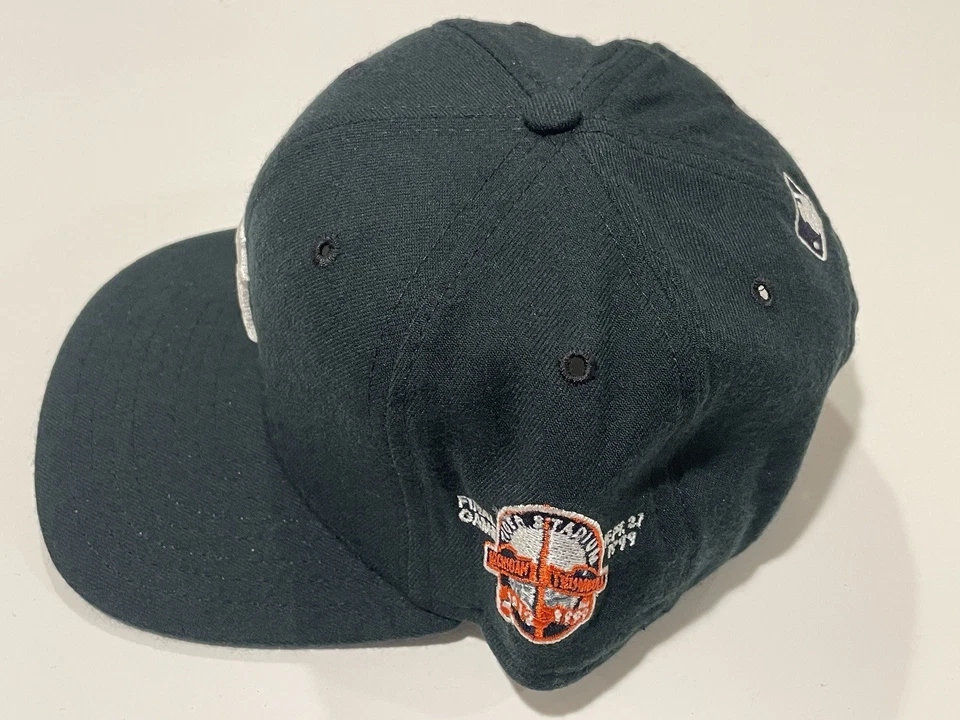 Vintage New Era Detroit Tigers Snapback Cap Hat w/Tiger Stadium Final Game Patch - Image 4 of 4