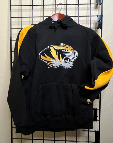 Missouri Tigers Hoodie Pullover Sweatshirt Colosseum Blk M Embroidery on Hood.. - Picture 1 of 10