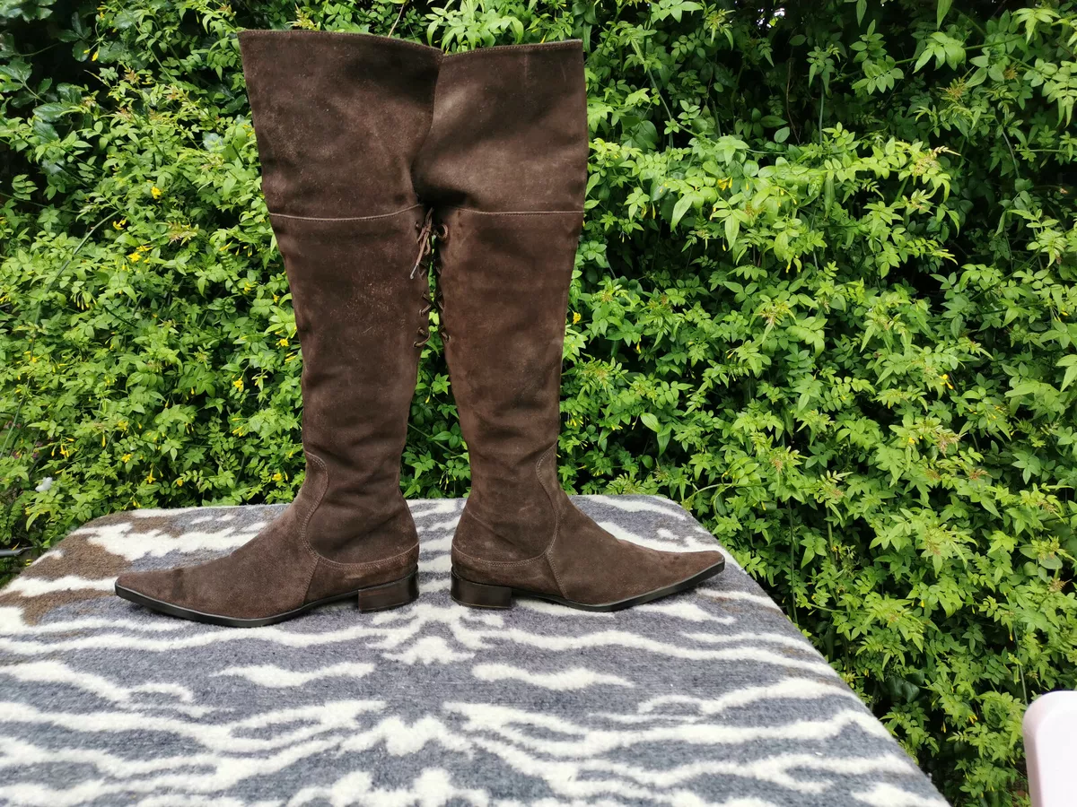 Brown over top the knee boots