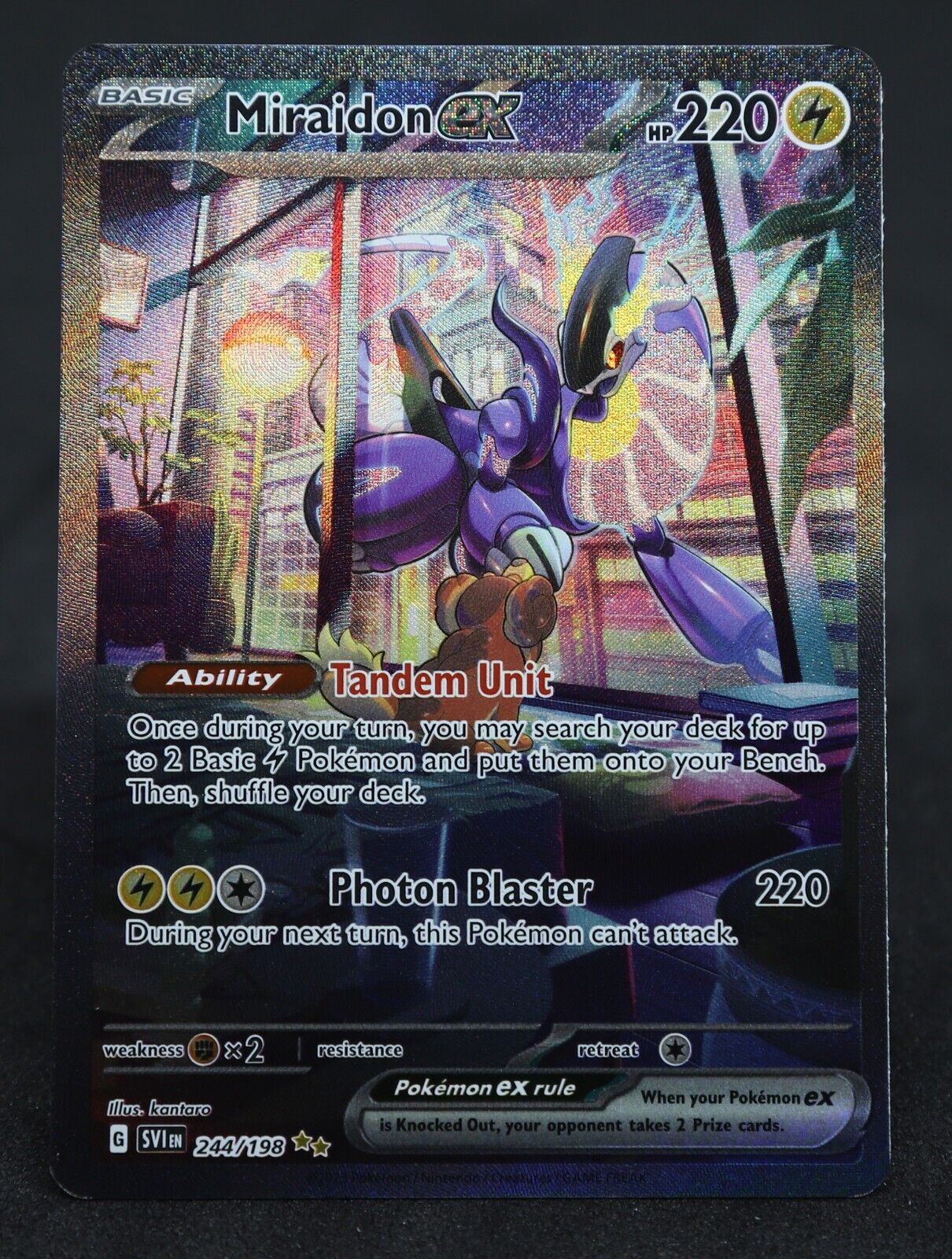 Carta Pokémon Original Miraidon EX 244/198