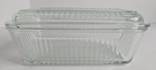 RIBBED CLEAR REFRIGERATOR DISH
