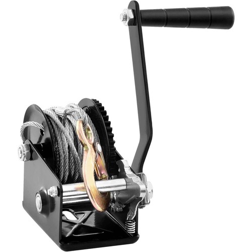 Hand Winch Heavy Duty Hand Crank 800 lbs 33 ft Steel Cable for Boat/ATV