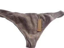SKIMS Desert Cotton Blend Soft Terry Thong Size M