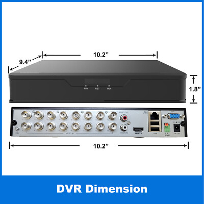 1PV DVR NVR 16 Channel 1080P HD TVI/CVI/AHD/Analog/IP Remote Monitor 3TB HDD