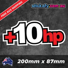 Plus 10 Horsepower Sticker Funny Laptop Car Window Bumper JDM decal 4wd 4x4