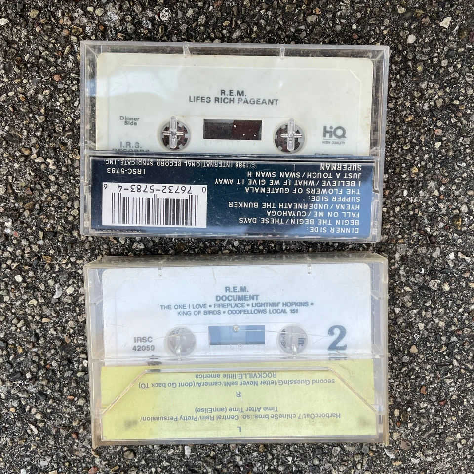 R.E.M. Cassette Tape Lot of 2 Lifes Rich Pageant & Reckoning I.R.S. Indie Rock - Image 3 of 3
