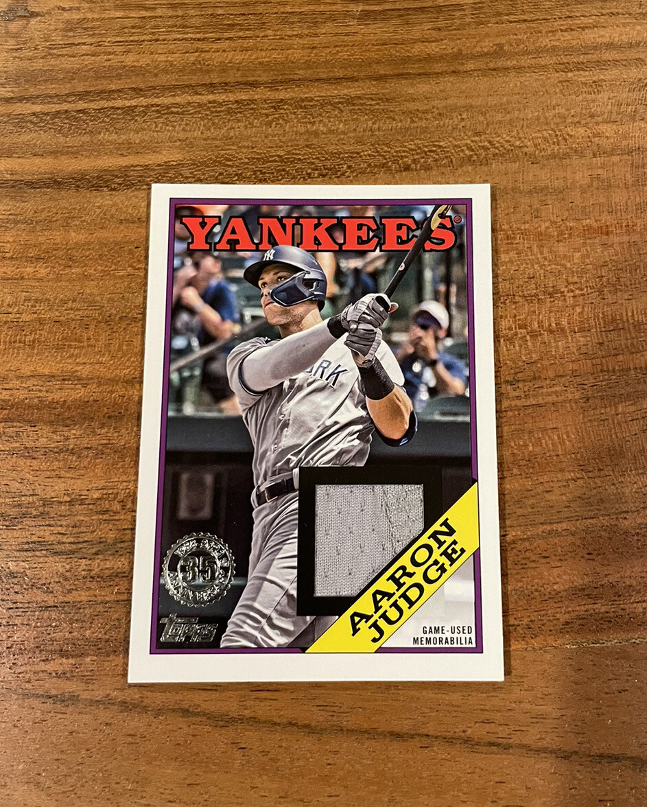 Aaron Judge 2023 Topps Game Used Patch 1988 35th Anniversary