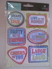 Marcella K Dimensional Stickers Word Tag  New Scrapbook 