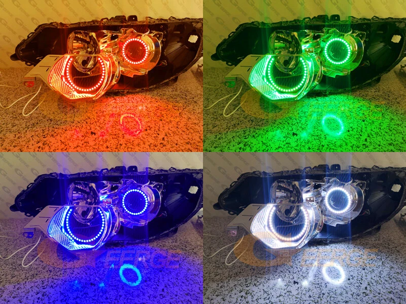 Para Acura TSX CU2 Multicolor RGB LED Ojos de Ángel Kit Anillos Halo Bluetooth APP Foto 4 de 4