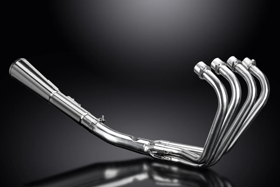 Suzuki GS1100E GS750 80-82 Full Exhaust 4-1 Stainless Classic Megaphone Muffler - Image 4 of 4