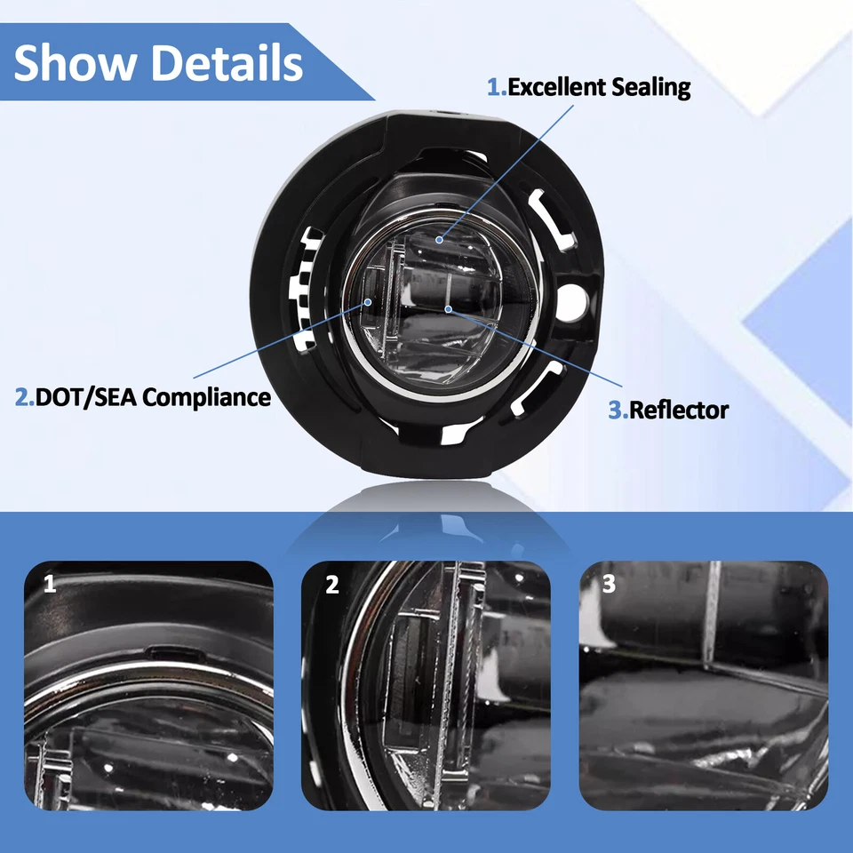 Пара светодиодных противотуманных фар для Jeep Grand Cherokee 2014-2021 годов выпуска левая + правая 5182021AB 15 - Изображение 4 из 4