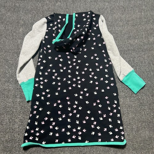 Garnet Hill Dress Large Hoodie Girls Pocket Hoodie Black Sweatshirt Birds - Picture 10 of 10