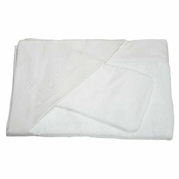 Juicy Couture Hooded Towel Bath Mitten NWT Baby Infant Girl White Shower Gift!