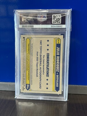 Topps Gold Label 2022 フリオロドリゲス PSA9 2022 Topps Series 2 Julio Rodriguez '87 Auto PSA 9 RC Rookie