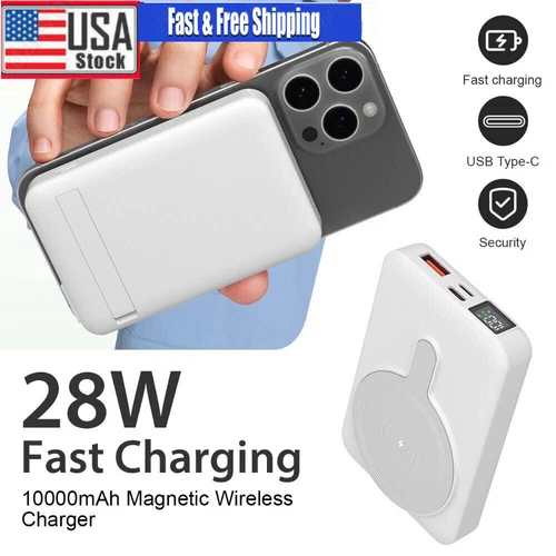 10000mAh Power Bank Magnetic Pack Wireless Charger for iPhone 16/15/14/13/12/11 - Picture 11 of 11