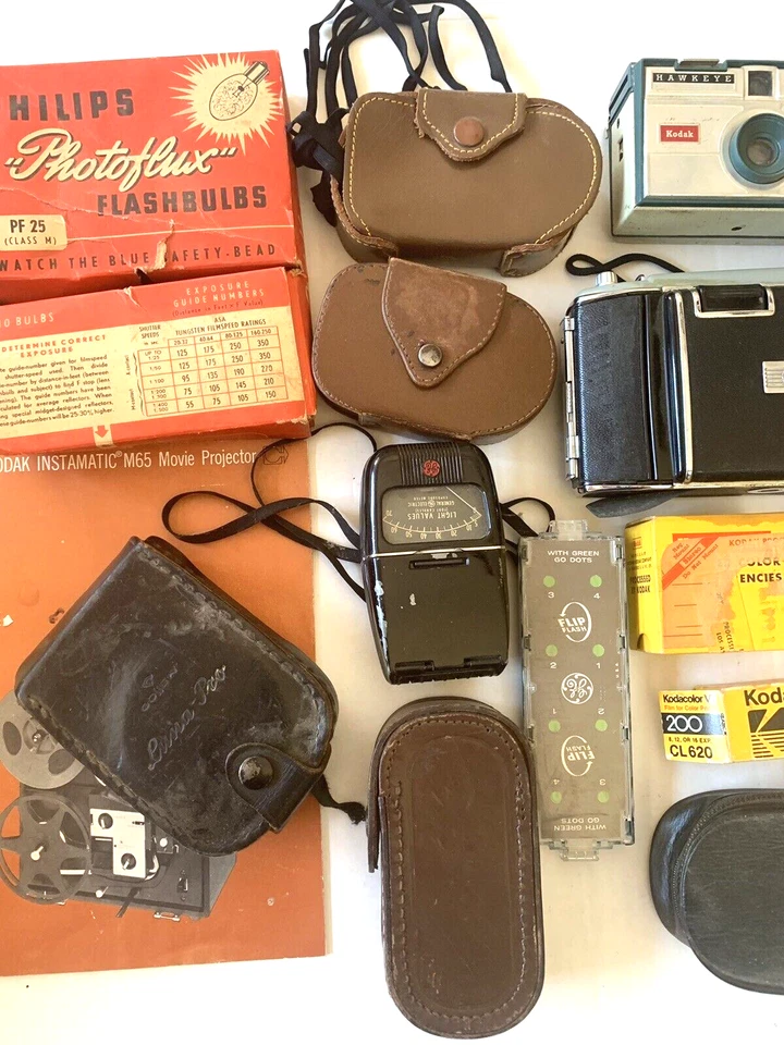 Medidores de exposición a la luz Kodak película instamática 620 bombillas de colección cámara fotografía lote Foto 2 de 4