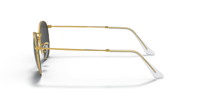 RB3447 002/64 50◽︎21 Ray-Ban Round Metal Polarized Gold Black 50 mm Sunglasses RB3447