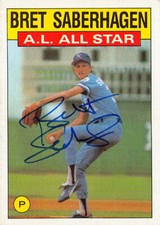 Bret Saberhagen autographed baseball card (Royals) 1986 Topps #720 All Star