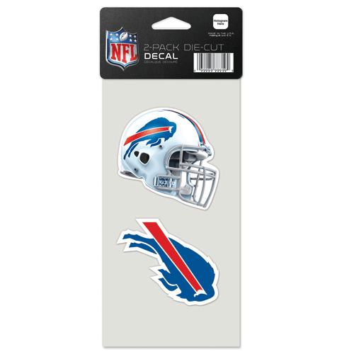 NFL BUFFALO BILLS DECAL 2 PACK DIE SET HELMET AND LOGO NEW - Picture 1 of 6