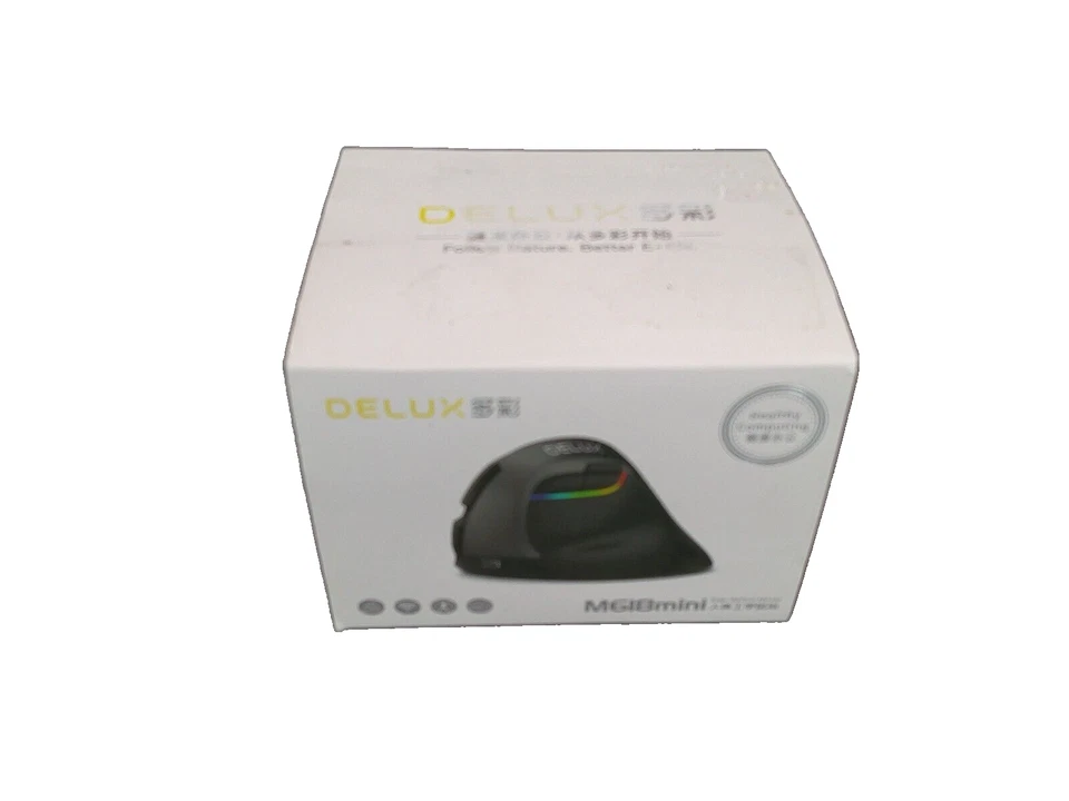 Delux M618Mini Vertical Small Mouse Ergonomic Bluetooth 5.2 4000 DPI - Image 3 of 4