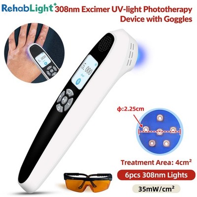 Portable 308nm UVB Phototherapy Lamp 6Diode for Face Skin Care Home Use Machine
