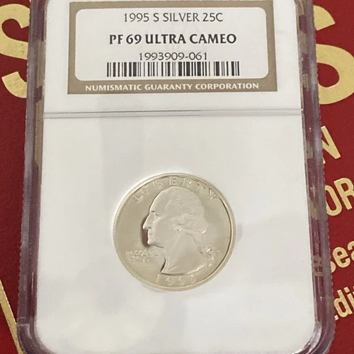 1995-S Silver Washington Quarter 25C - NGC PF69 UCAM - San Fransisco