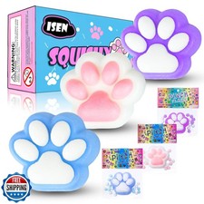 3 Pcs Taba Squishies Cat Paws,Fufu Squishy Cat Stress Toys,Handma
