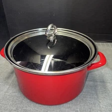 CHANTAL Cookware RedbStock Pot Pan with #25N W Lid 10.5” X 5.75” Tall