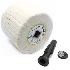 Polierwalze Lamellenpolierwalze Filz 100x100x19mm mit Dorn f&uuml;r Winkelschleifer