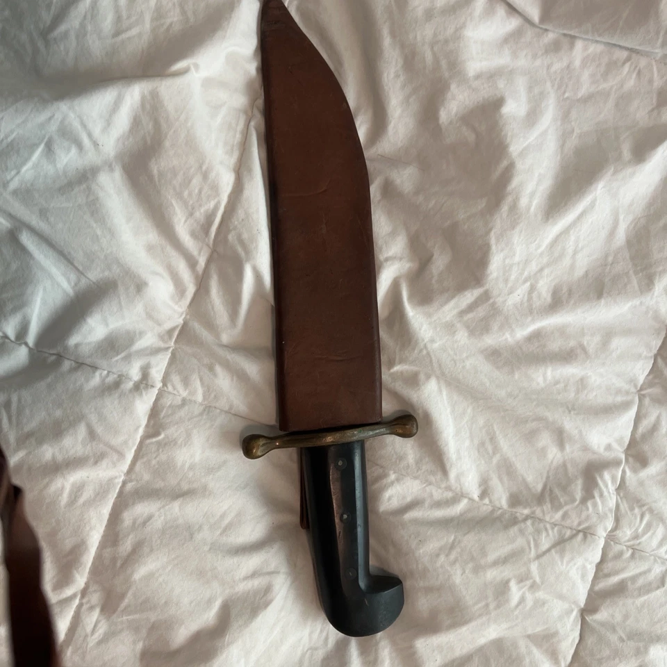 复古 Case XX 1836 Bowie 刀,14 英寸带皮革鞘,二手 — 第 4/4 张图片